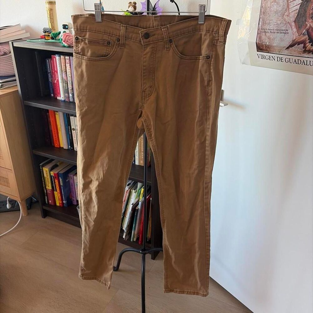 Levi's 541 Athletic Taper Khaki Beige Denim Jeans Men's Size 34x34
